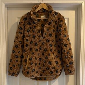 Abercrombie & Fitch Leopard Fleece Pullover